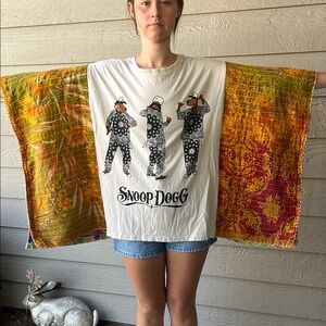 Snoop Dogg Upcycled Kantha Tunic Top Shirt OS Handmade Bohemian Hippie